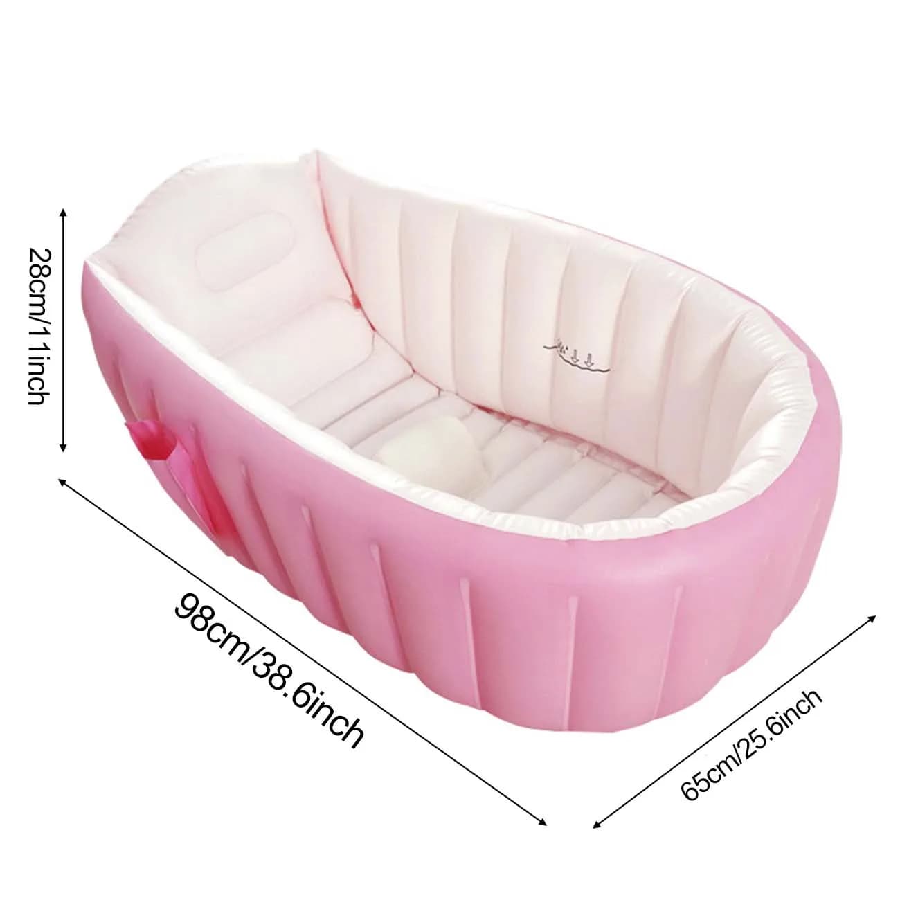 1PC Baignoire Gonflable Portable, Baignoire Spa Pliante pour Adultes en PVC Épaissi, Baignoire à Cou