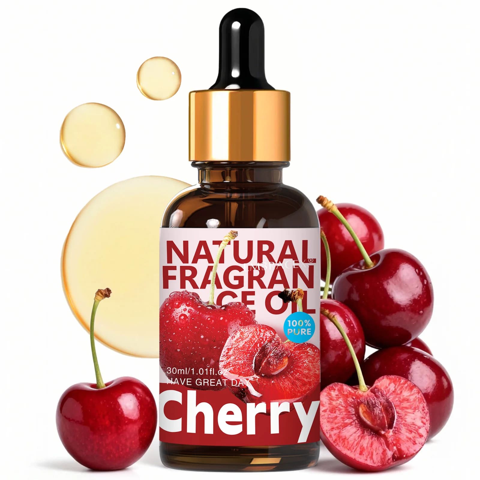 Huile essentielle de cerise 30ml, parfum de fruits, désodorisant pour voiture, projets de bricolage,
