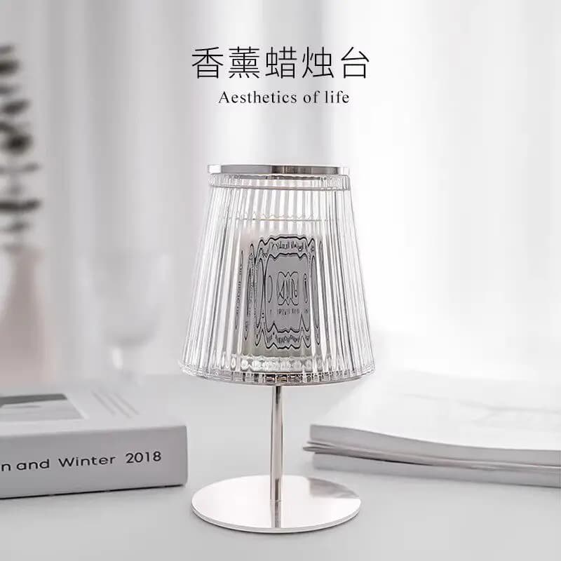 Photophore en verre, porte-bougie d'aromathérapie, couvercle de bougie, décoration intérieure style