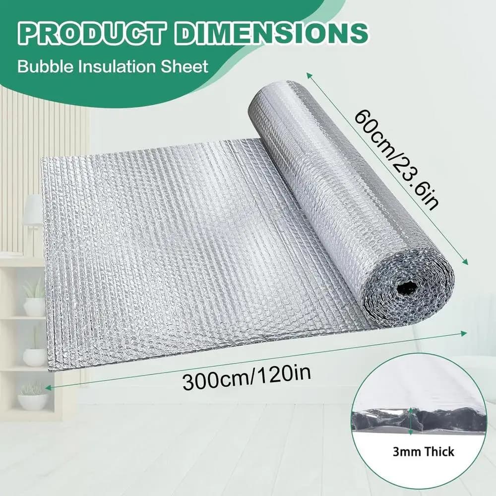 Panneau isolant à bulles réfléchissant, feuille d'aluminium, protection à bulles, Double rouleau d'i