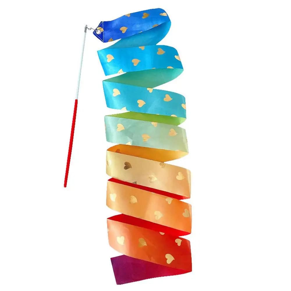 Ruban de gymnastique rythmique de 2m, baguette de danseuse, douce, lisse, Flexible, banderole de dan