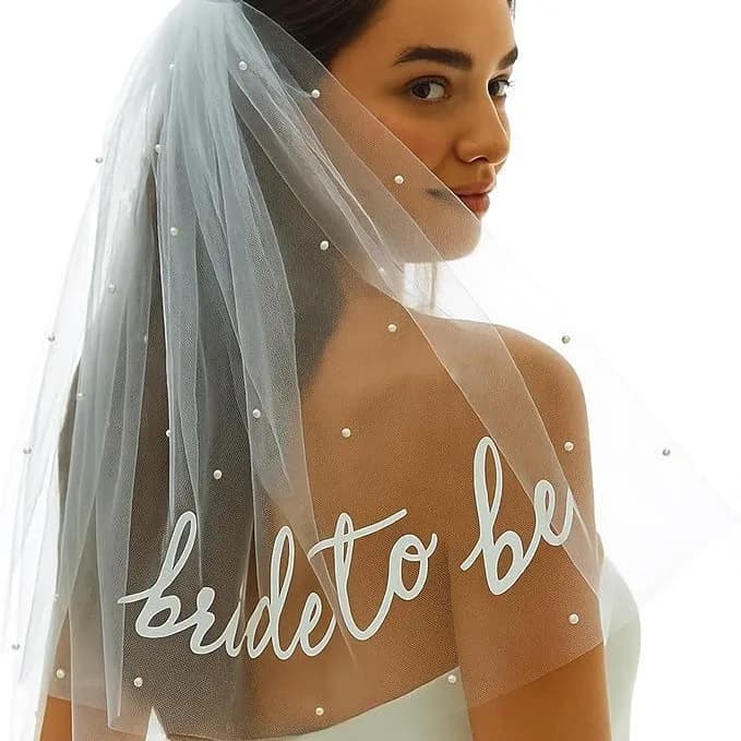 Voile de mariée à être en perles, voile de fête de mariage, décoration, fournitures de voile de ente