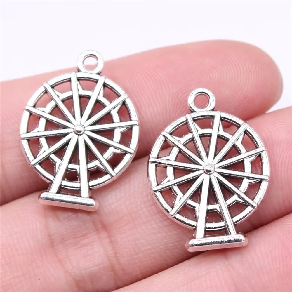 WYSIWYG-Breloques de Grande Roue, Pendentif pour Bijoux de Bricolage, Fait à la Main, 2 Couleurs, 24