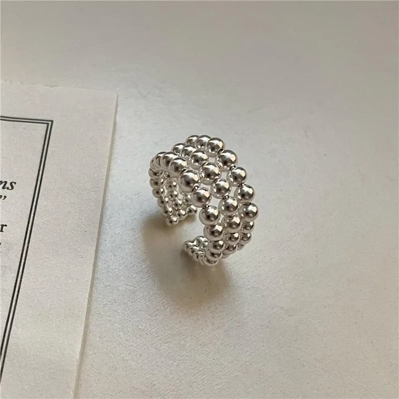 XIYANIKE – bagues réglables à trois couches avec points pour femmes et filles, mode coréenne, bijoux