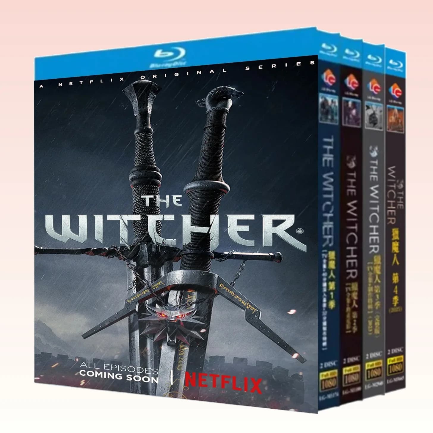 The Witcher Saisons 1-4 : Coffret BD 8 disques toutes régions, audio anglais, Blu-ray