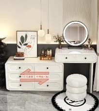 Miroir chaises coiffeuse filles fille européenne luxe coiffeuse chambre organisateurs Schmink Tisch 