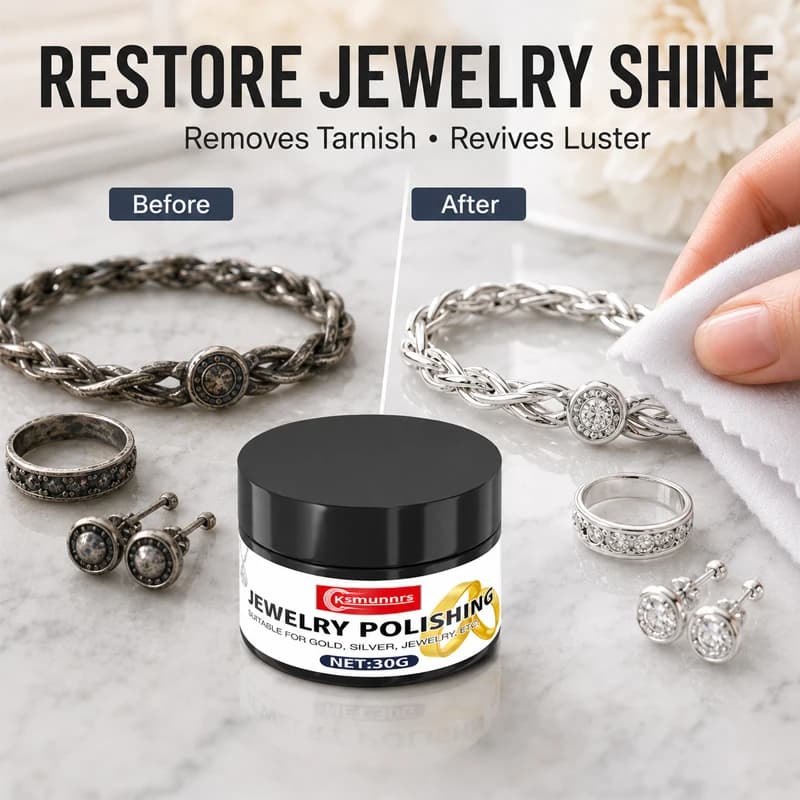 Kit de pâte à polir pour bijoux, nettoyant pour bijoux en argent et or, éliminateur d'oxydation et r