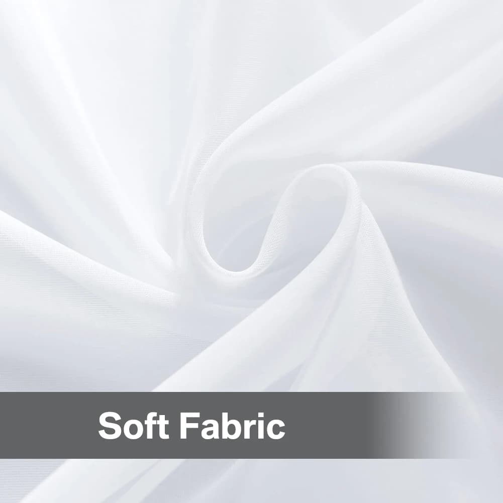 Rideaux transparents blanc uni ombré pour décoration de salon, rideaux de fenêtre pour cuisine, ride
