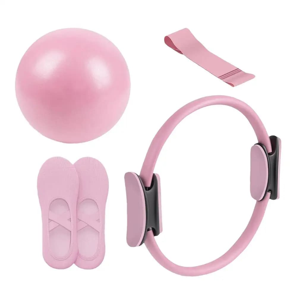 Ensemble de ballon et d'anneau de Pilates, anneau de Pilates pour tonifier, bande de résistance, out