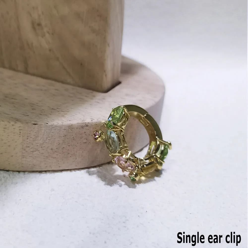 Breloque 2025, nouvel ensemble de bijoux fins en cristal de haute qualité pour femmes, boucles d'ore
