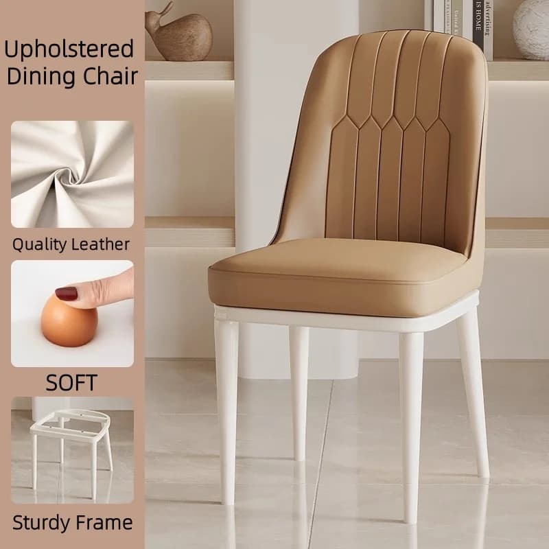Chaise de salle à manger rembourrée Simple et moderne, avec dossier, tabouret rembourré doux pour ma