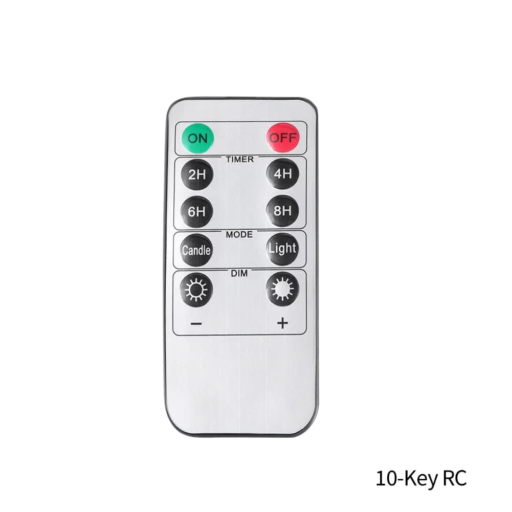 Bougie pointue sans flamme longue bougie LED de noël alimentée par batterie décorative église scinti