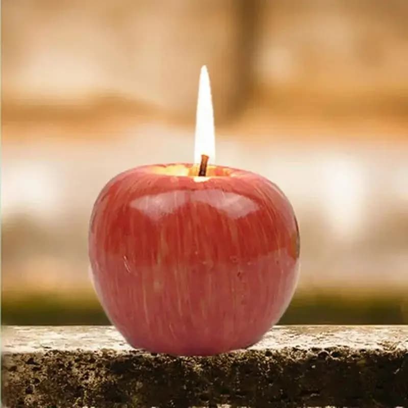Bougie de Simulation de pomme rouge, 1 pièce, adaptée à la famille, fournitures de décoration d'anni