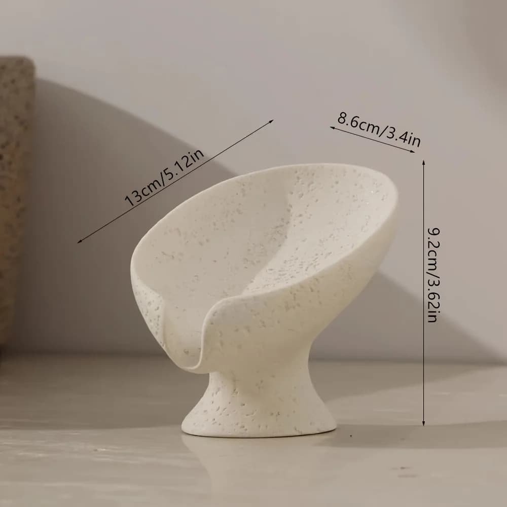 Porte-savon en forme de feuille de style Wabi-sabi, avec égouttoir, porte-savon pour salle de bain,