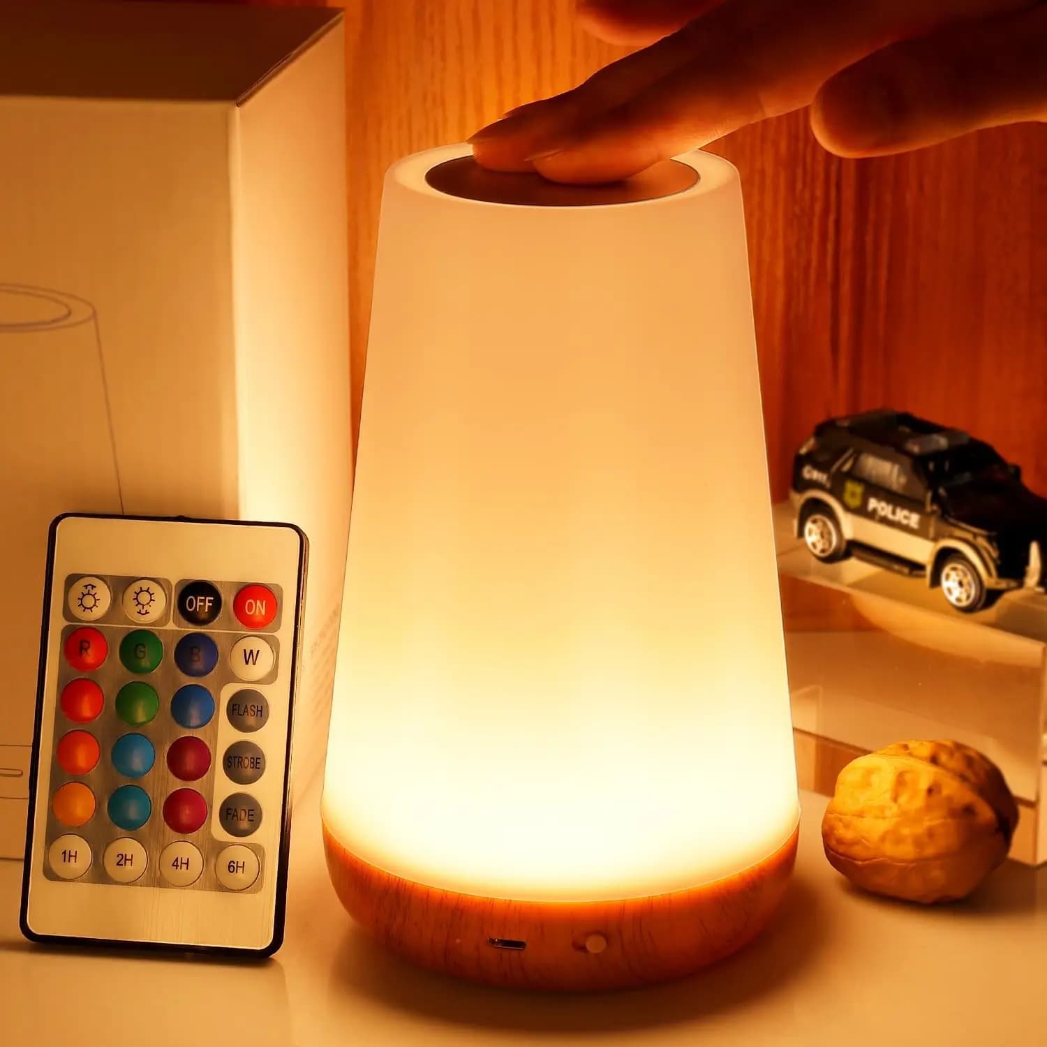 13 couleurs changeantes veilleuse télécommande tactile USB Rechargeable RGB lampe de nuit lampe à in