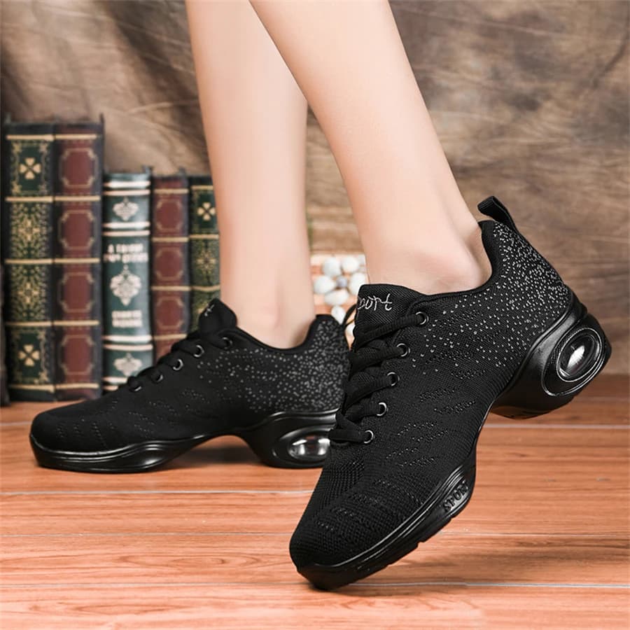 Chaussures de danse pour femmes, chaussures de danse moderne respirantes, semelle souple, surface do