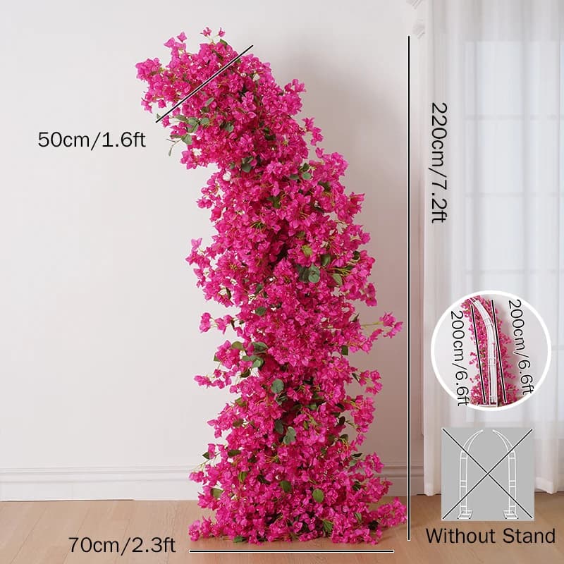 Angela fleur A8235 rose vif fleur de bougainvillea Arrangement Floral toile de fond de mariage corne