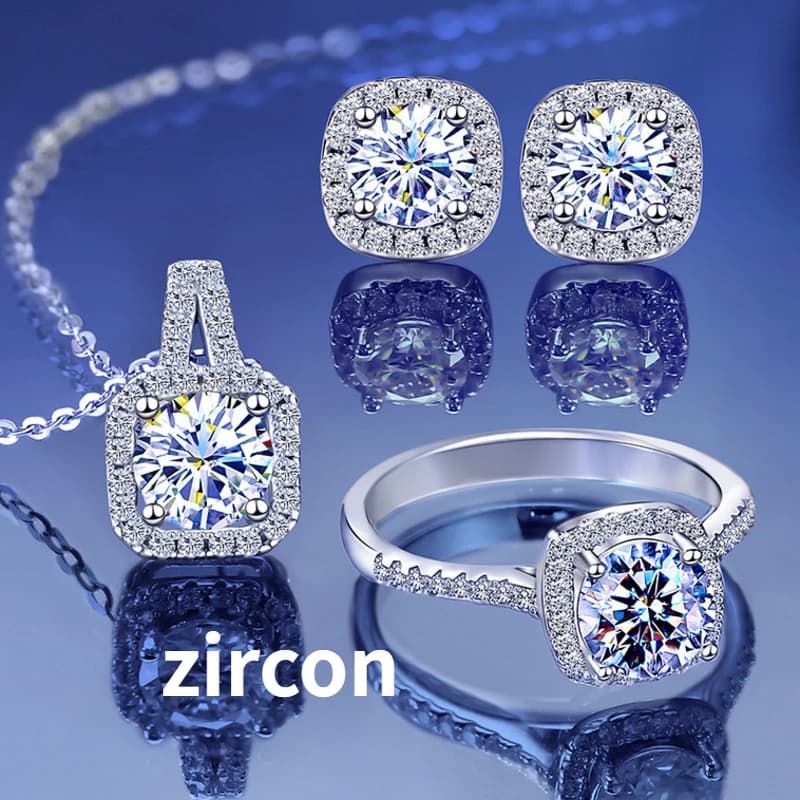 JoyceJelly – bijoux en argent Sterling S925 pour femmes, 1 carat, diamant moissanite, ensemble de 3