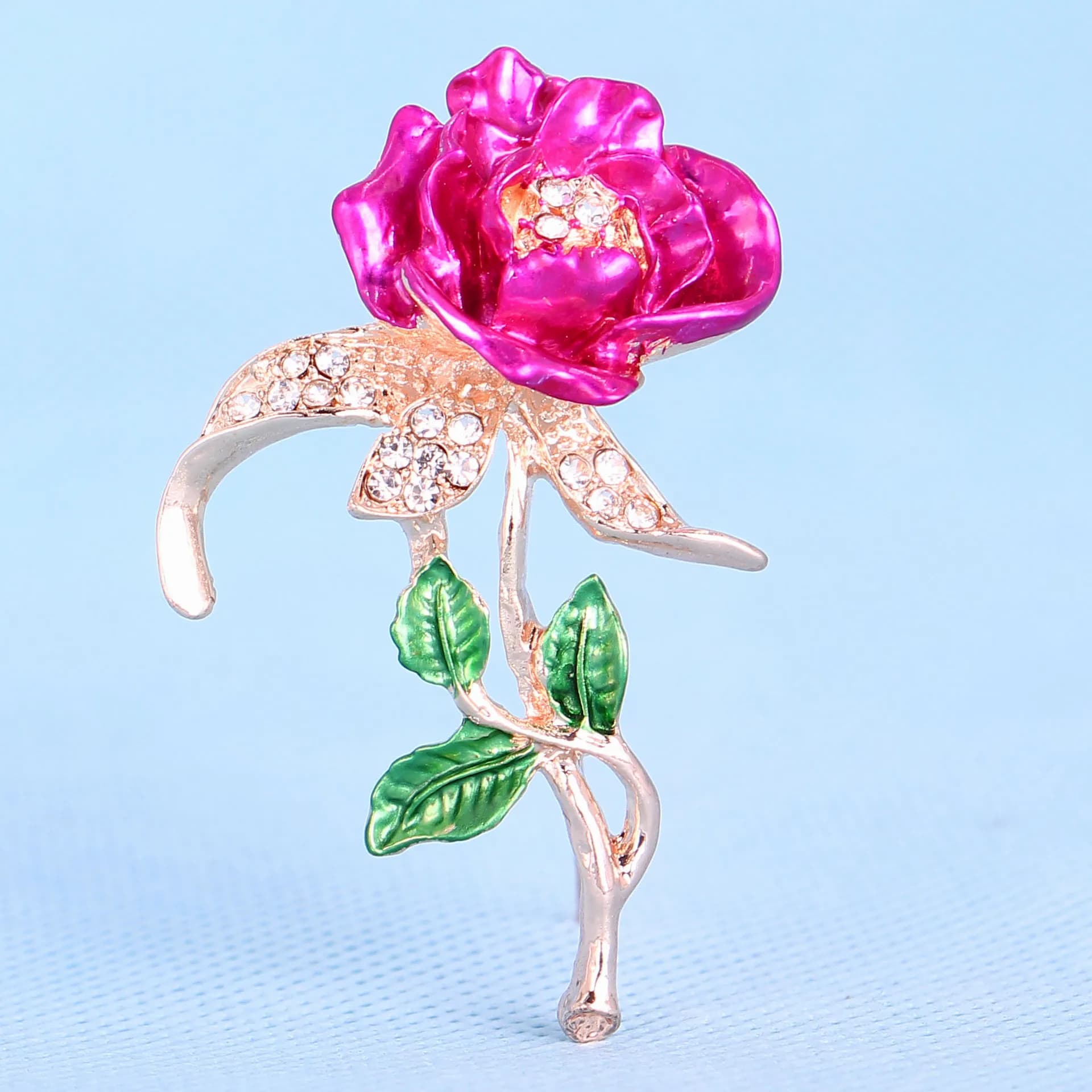 Bijoux pivoine de haute qualité, 1 pièce, fleur de tulipes, exquise broche Rose faite à la main, acc