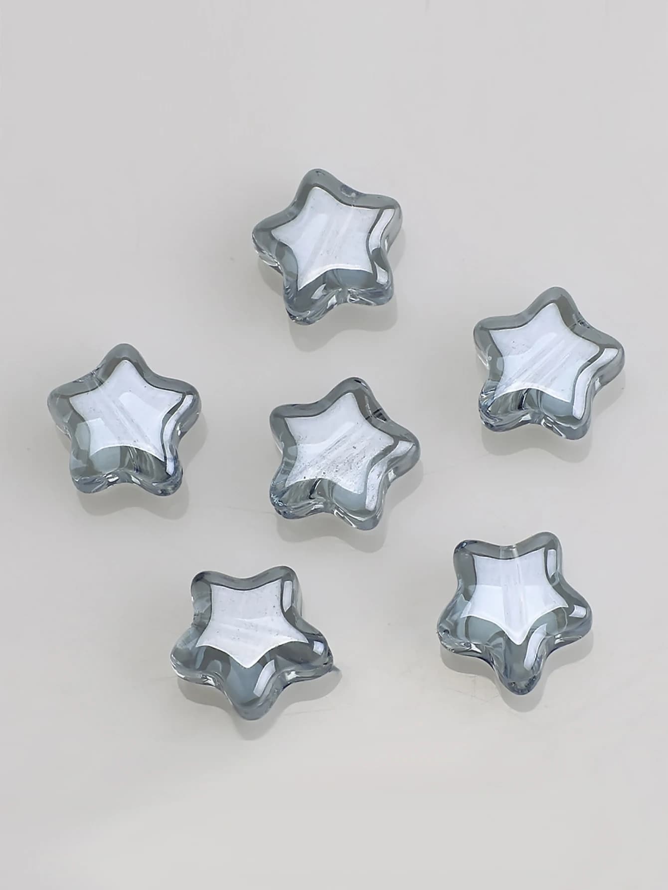 Pendentifs étoiles en cristal de 8mm, 50 pièces/lot, perles en verre à facettes en vrac, faites à la