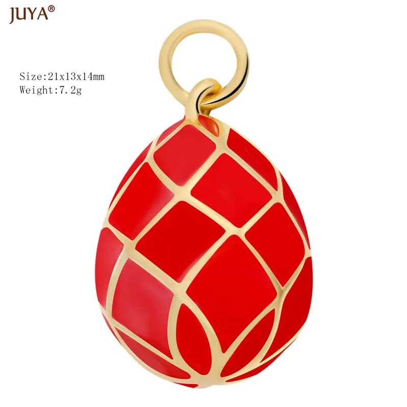 JUYA-Breloque en émail bohème, plaqué or, bijoux à bricoler soi-même, résultats exécutifs, fournitur