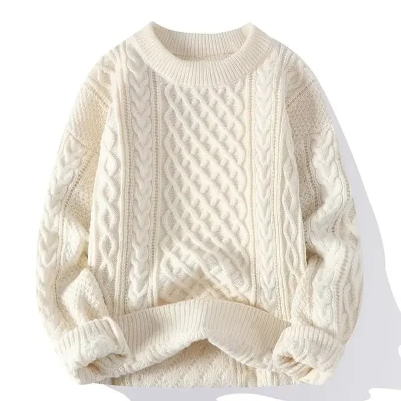 Pull tricoté à la mode pour hommes, pull décontracté à col rond, tricoté doux, mode automne hiver, m
