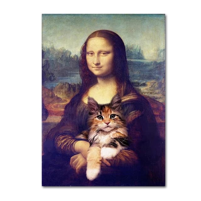 Tableaux muraux amusants Mona Lisa, impressions sur toile, affiches, célèbre portrait de Mona Lisa a