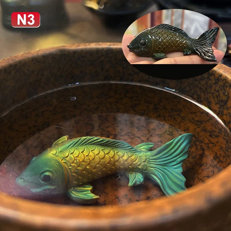 Carpe Koi à couleurs changeantes, ornements créatifs pour Table à thé, décorations, rapport à deux p