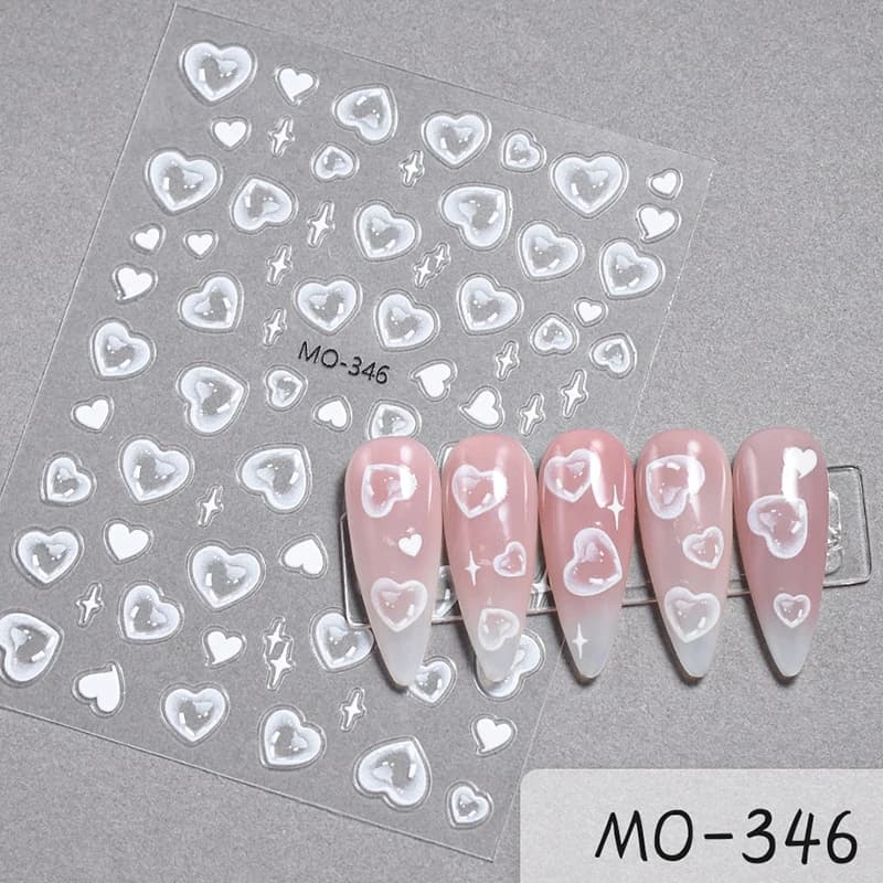 Autocollants de décoration pour ongles, décalcomanies de manucure, nail art, bulle d'eau, sirène, co