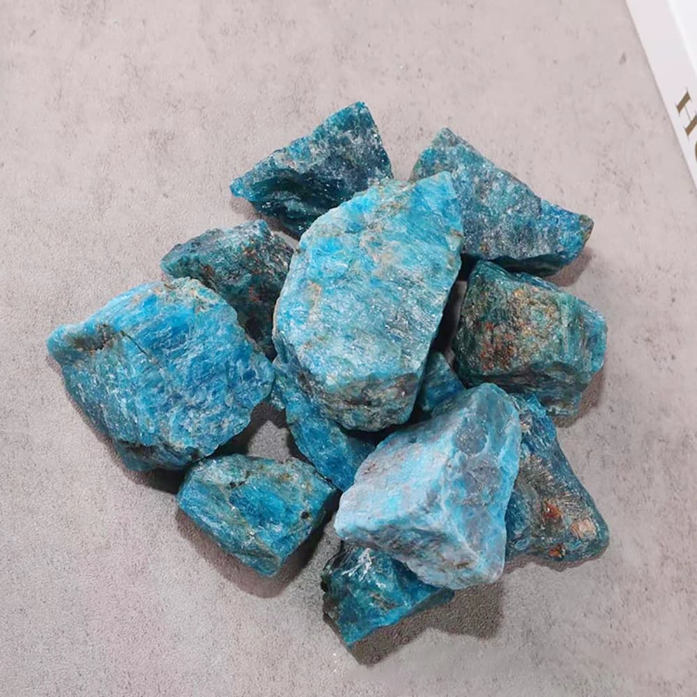 Pierres décoratives en cristal brut, 100% naturel, Apatite primaire bleue, gravier minéral irrégulie