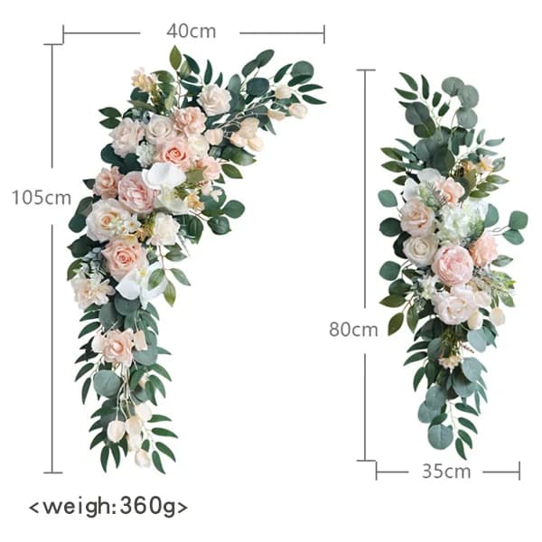 Décoration florale pour arc de mariage, Simulation de fleur d'angle, Arrangement de scène de mariage