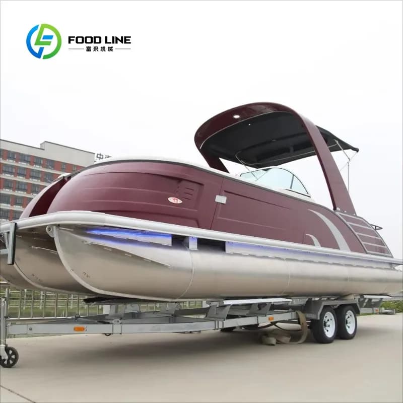 Bateau ponton de luxe en aluminium de 27 pieds |   FL Factory Custom, Swing-Back Lounge, Yacht de su