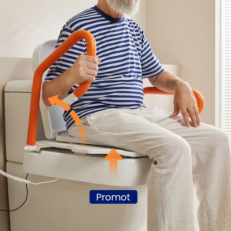 Siège de toilette électrique pliable à hauteur réglable, équipement de sécurité pour salle de bain,