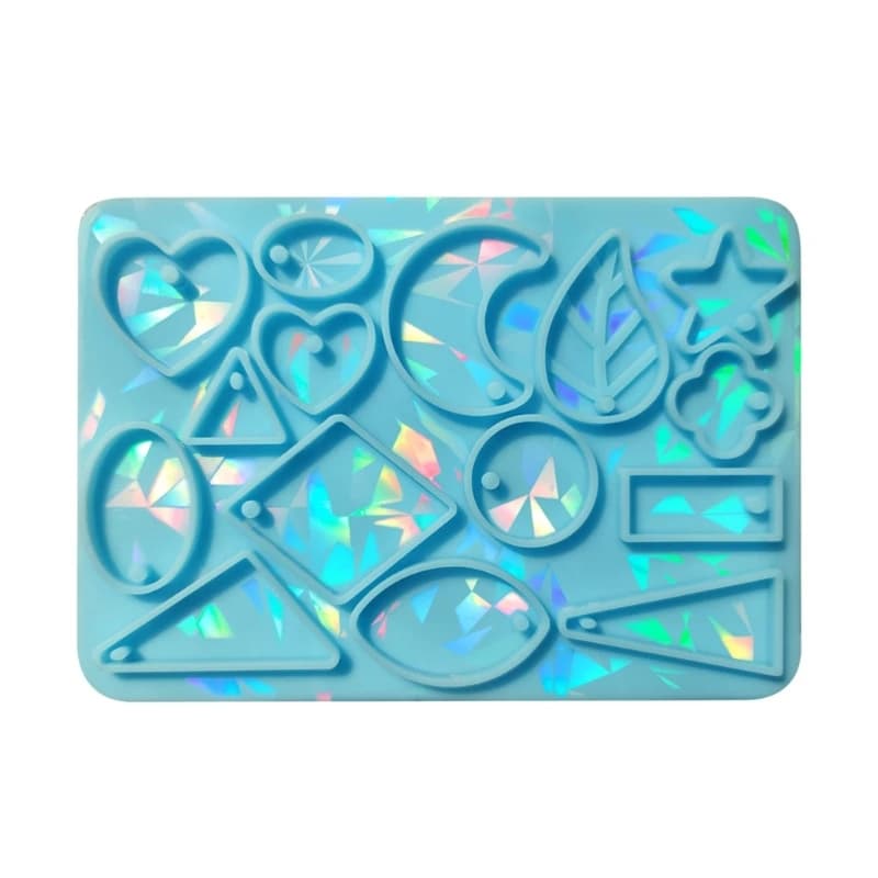 Moules en résine de silicone brillant, moule de boucles d'oreilles ombre et de lumière, pendentif br