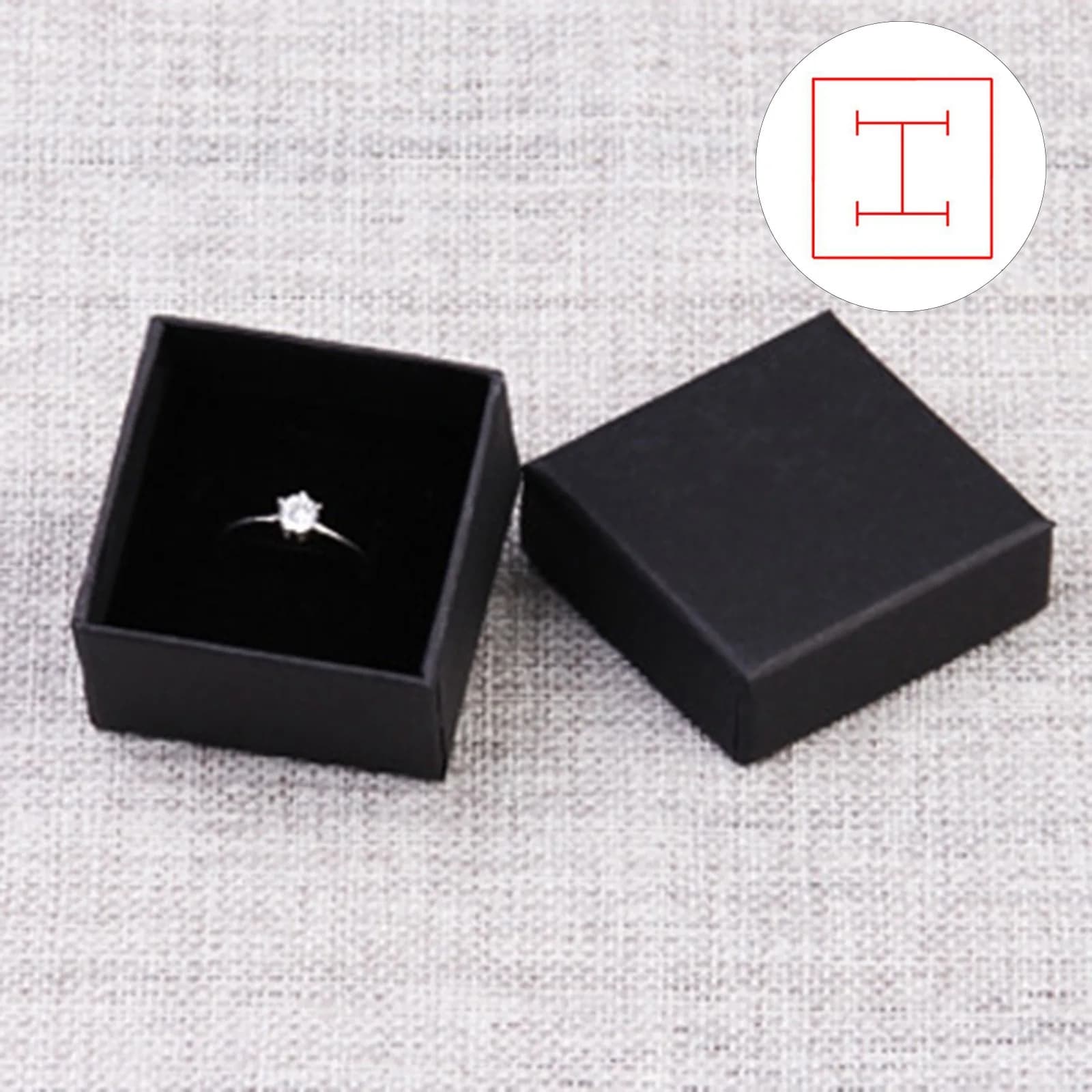 8 saisons 2 pièces papier bijoux cadeau boîte à bijoux noir collier Bracelet boucle d'oreille bagues