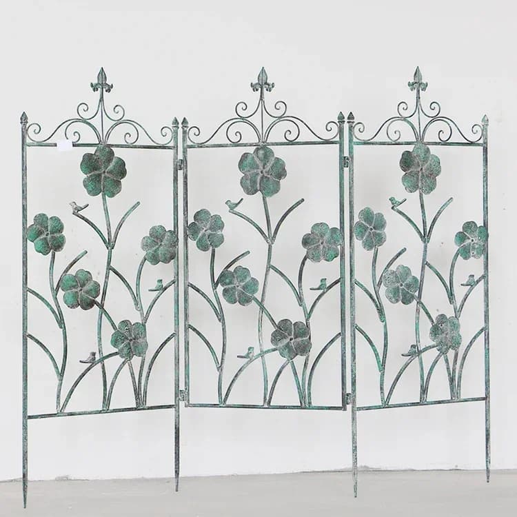Filet de Protection de paysage en métal pour l'extérieur, clôture décorative de jardin en fer, cadre