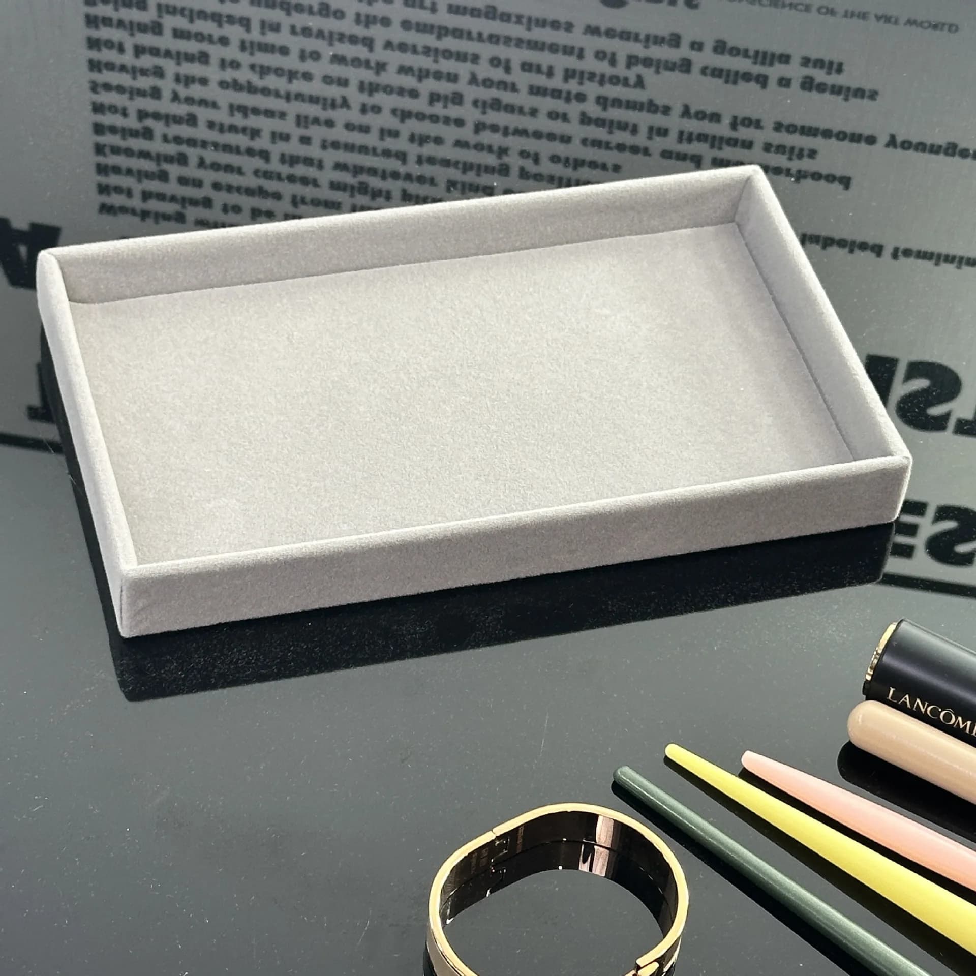 Présentoir de bijoux en velours, porte-bijoux exquis, Portable, pour bagues, boucles d'oreilles, col