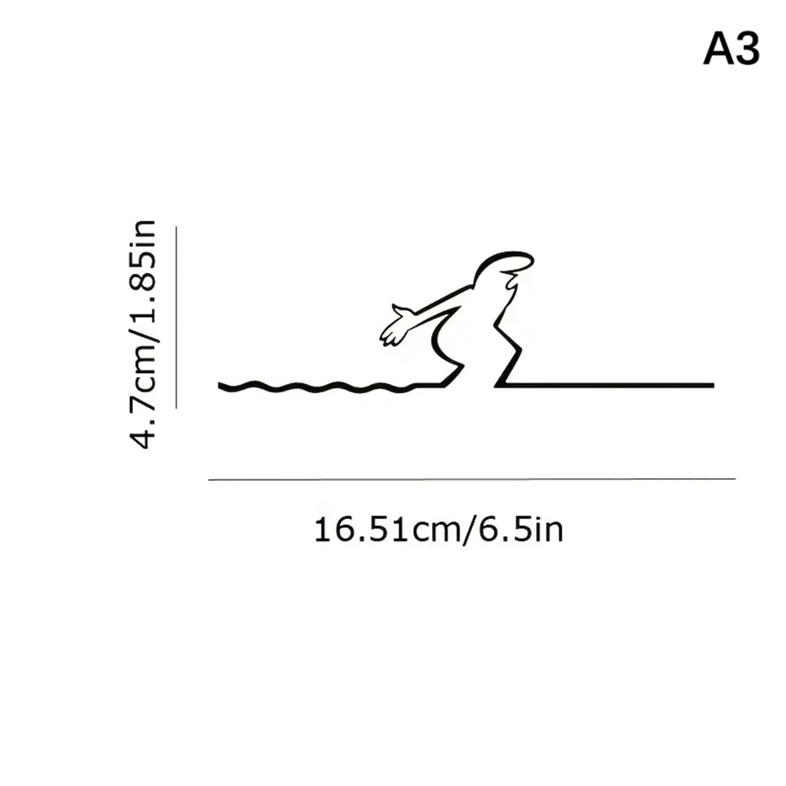 La Linea-autocollant mural d'art de ligne minimaliste, autocollant étanche, décoration de maison et 