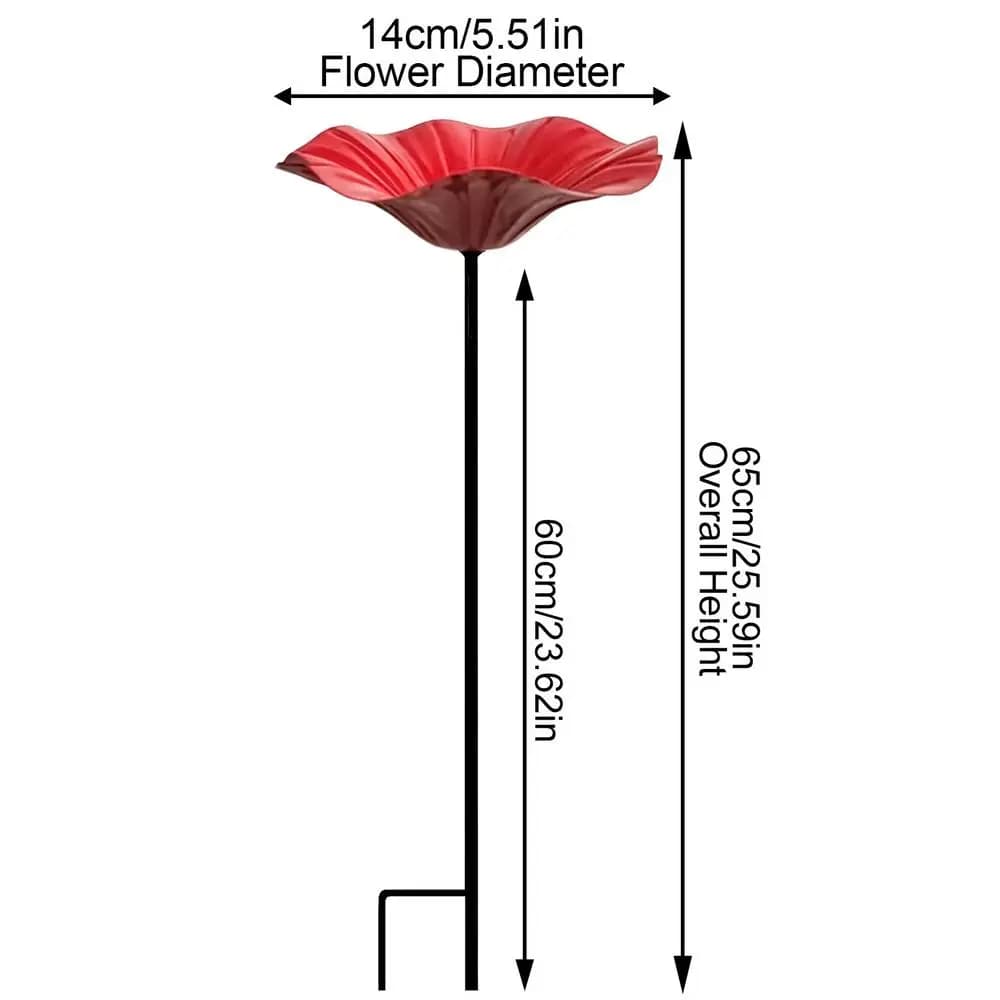 Bain d'oiseaux pour extérieur, support amovible, bol pour bain d'oiseaux avec piquet de jardin pour