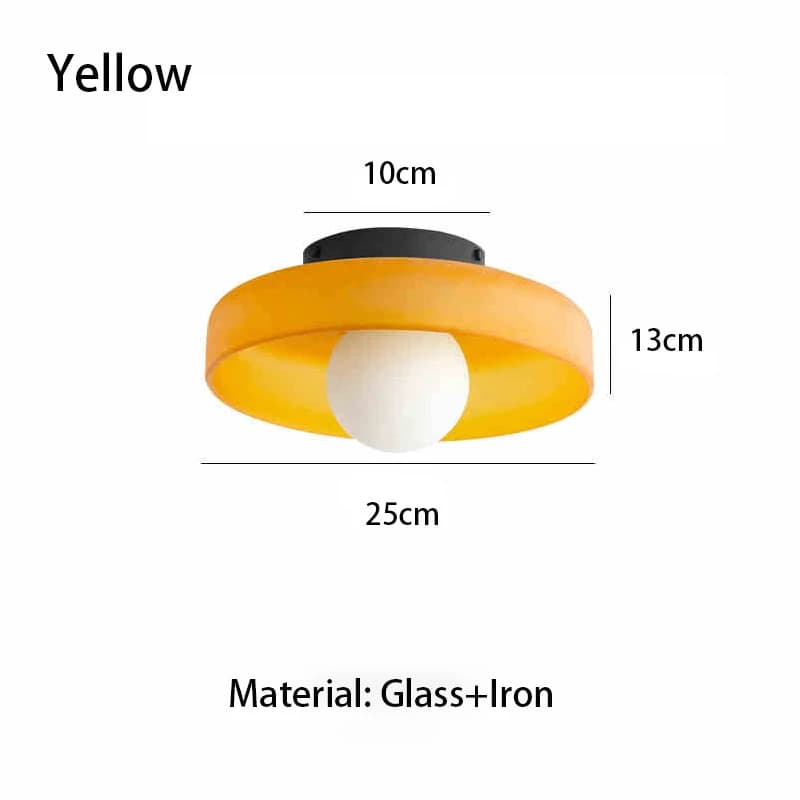 Plafonnier en verre Vintage contemporain, luminaire décoratif de plafond, idéal pour une entrée, un 