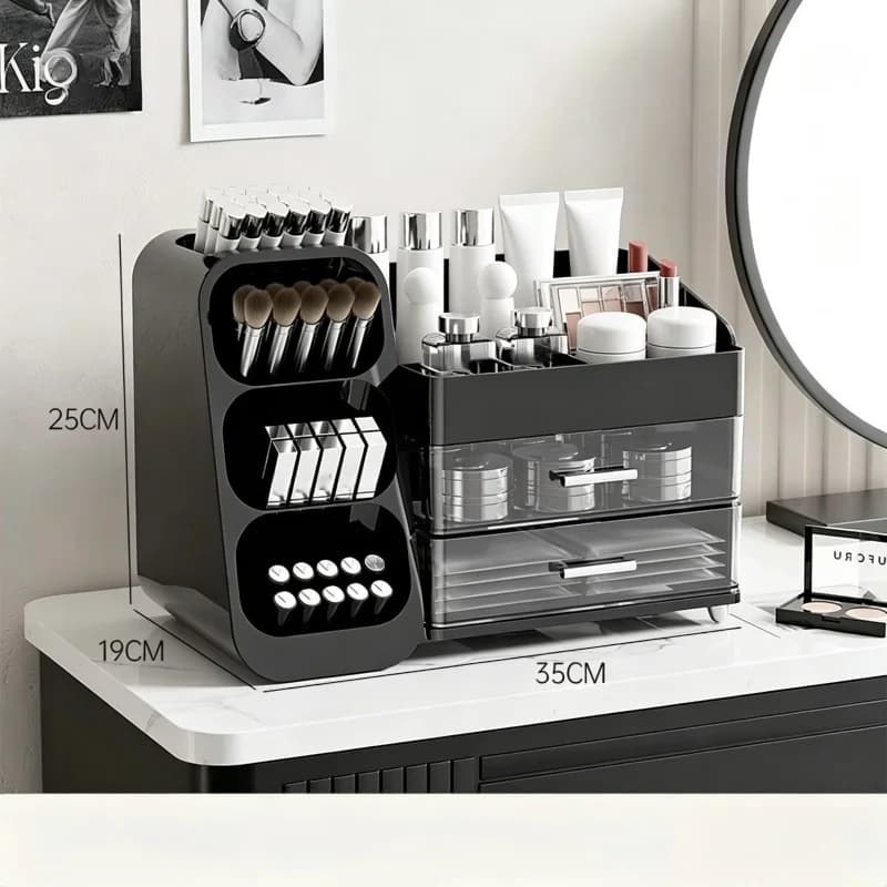 Boîte de rangement de cosmétiques, coiffeuse pour la maison, grand support de rangement multifonctio