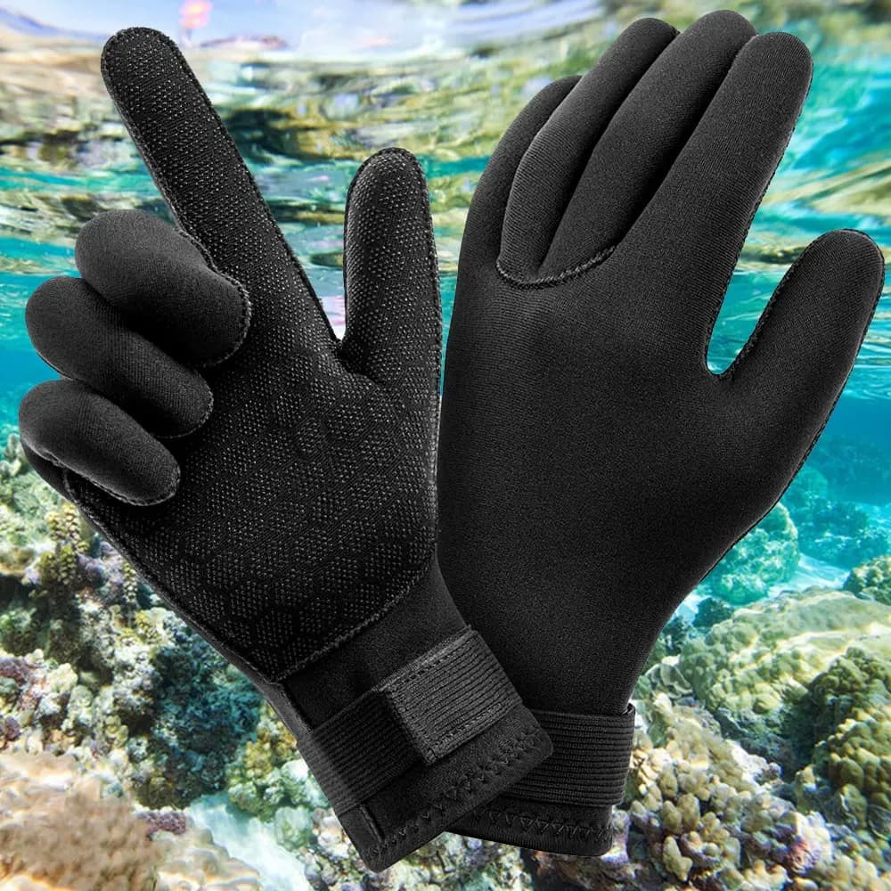 Gants de combinaison de plongée sous-marine en néoprène antidérapant thermique, 3mm, gants de surf p