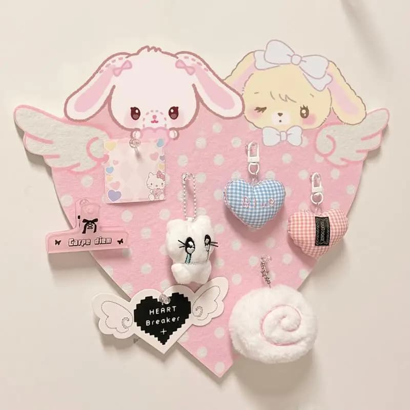 【Nice】 Décoration murale en feutre avec lapin de dessin animé mignon, tableau mural en liège pour ph