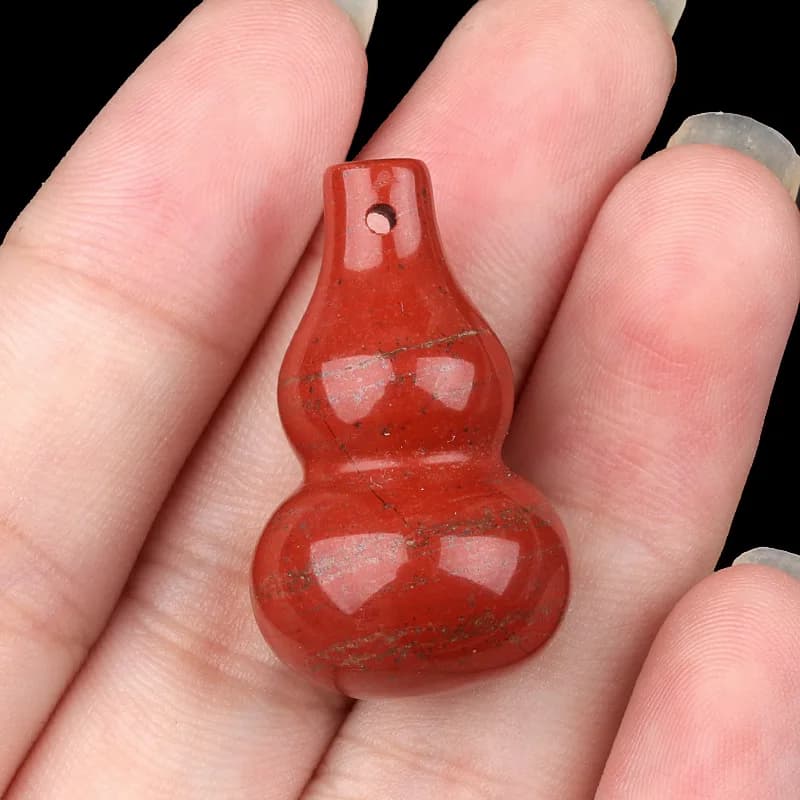 Pendentif Gourde en Cristal Naturel 30mm, DIY, Pierre de Jade Agate, Petit Ornement Suspendu en Form