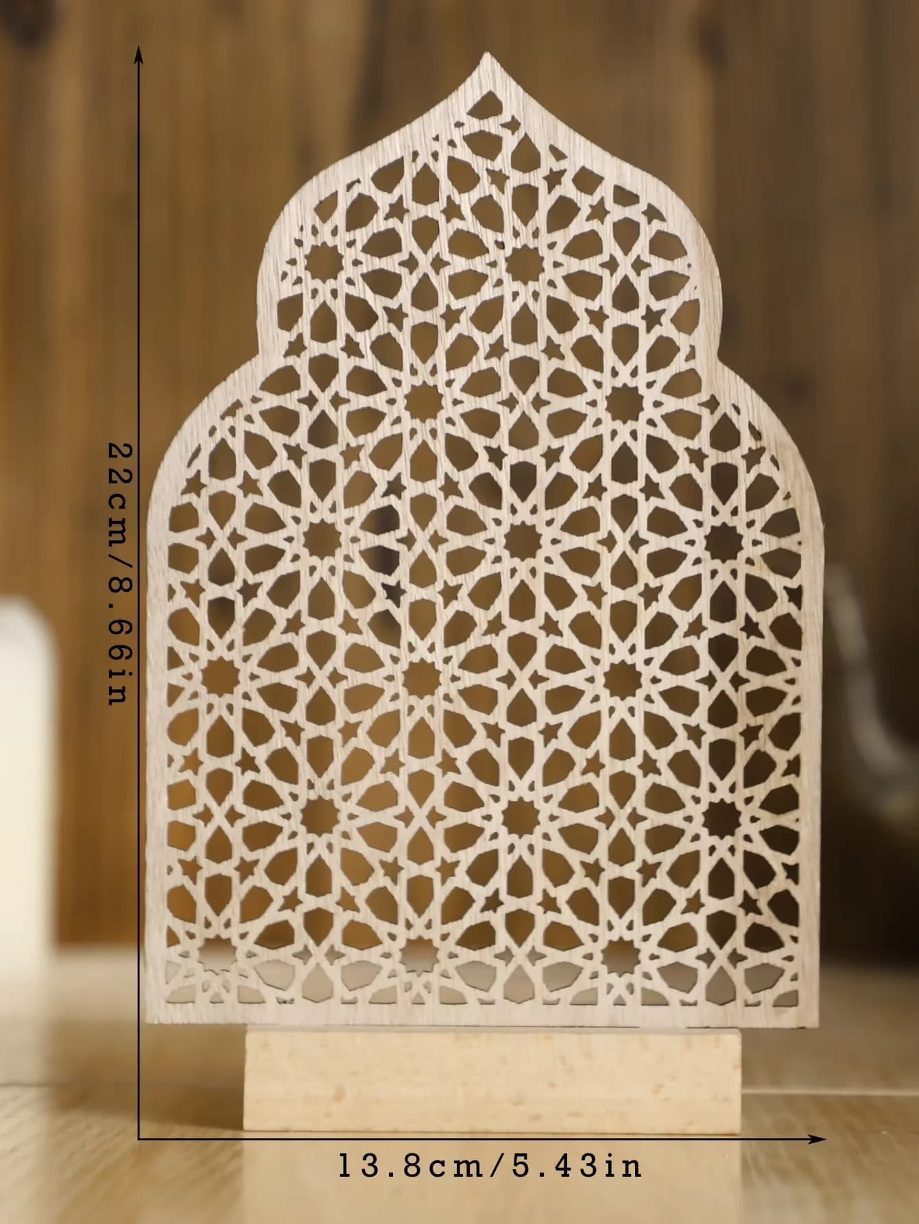 Ornements de Ramadan, décorations de bureau en bois creux, Eid Mubarak, Joyeux Ramadan, décorations