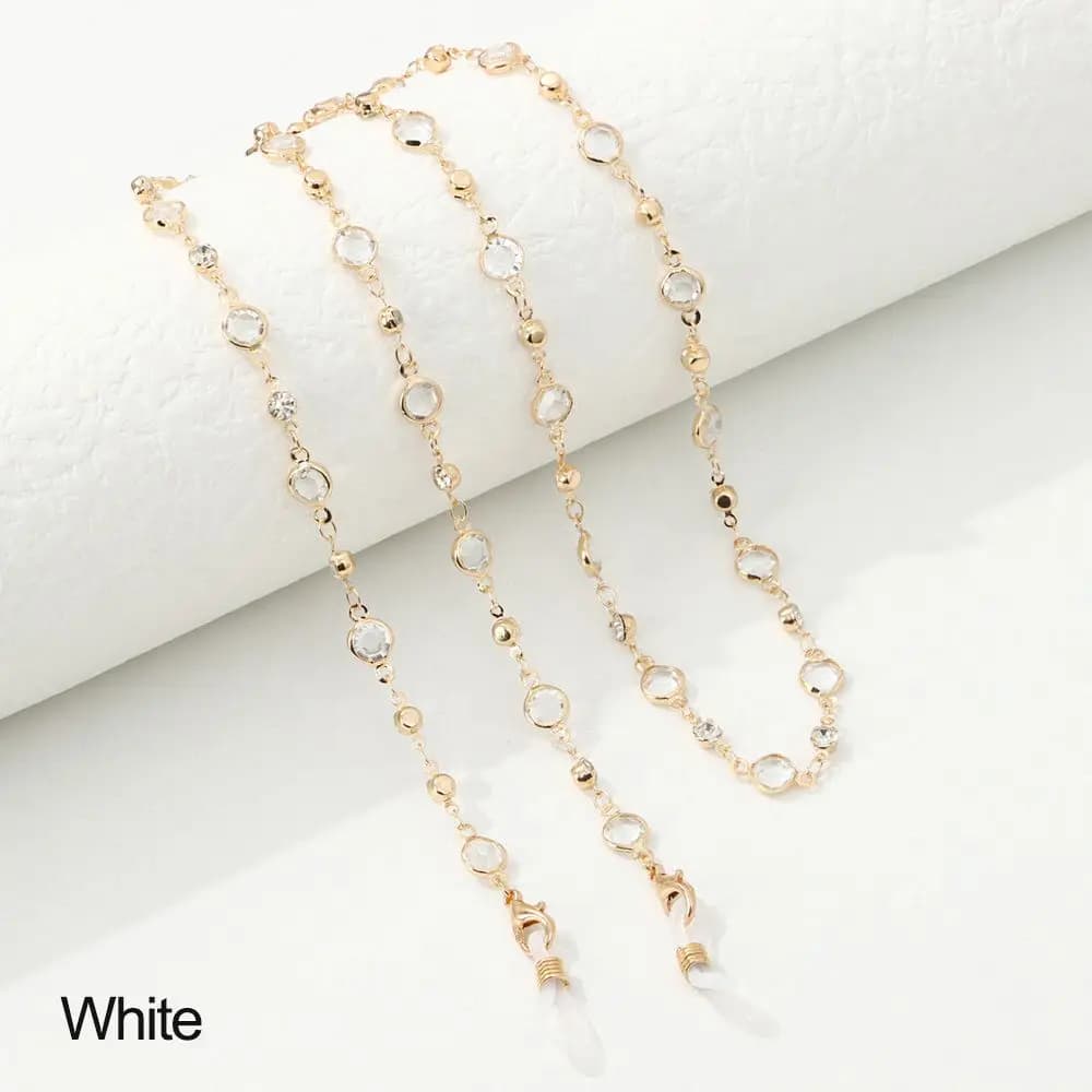 Chaîne de lunettes en cristal longue Vintage, lanière de lunettes, collier, accessoires pour lunette