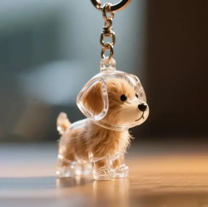 Porte-clés de rangement pour poils de chien, pendentif mignon pour sac, Couple, voiture, bijoux, Col