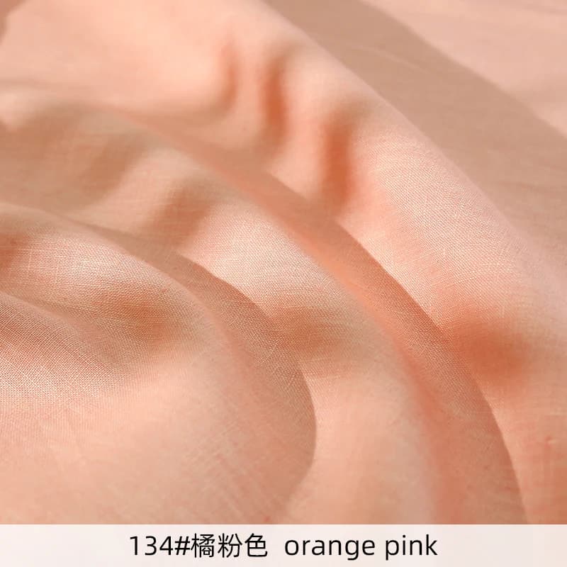 Tissu 100% Lin Solide pour la Couture, Tissu Teint à la Plante Naturelle, Matériel Respirant de 2 Ya