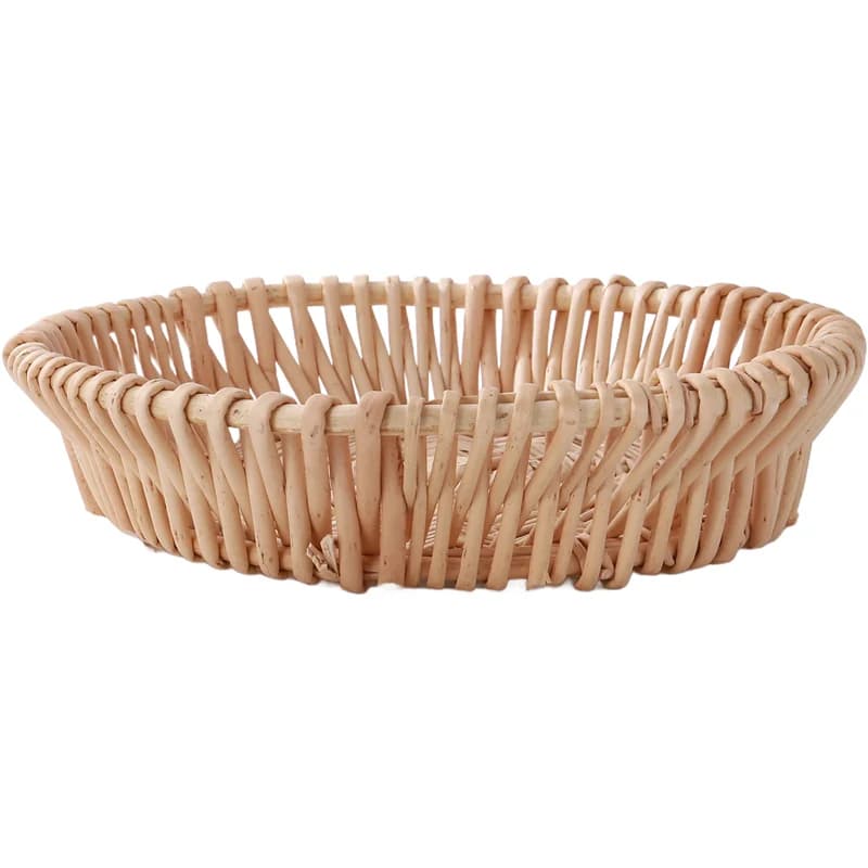 ABKJ-panier tissé à la main, panier en osier, panier de service alimentaire pour le pain, le stockag