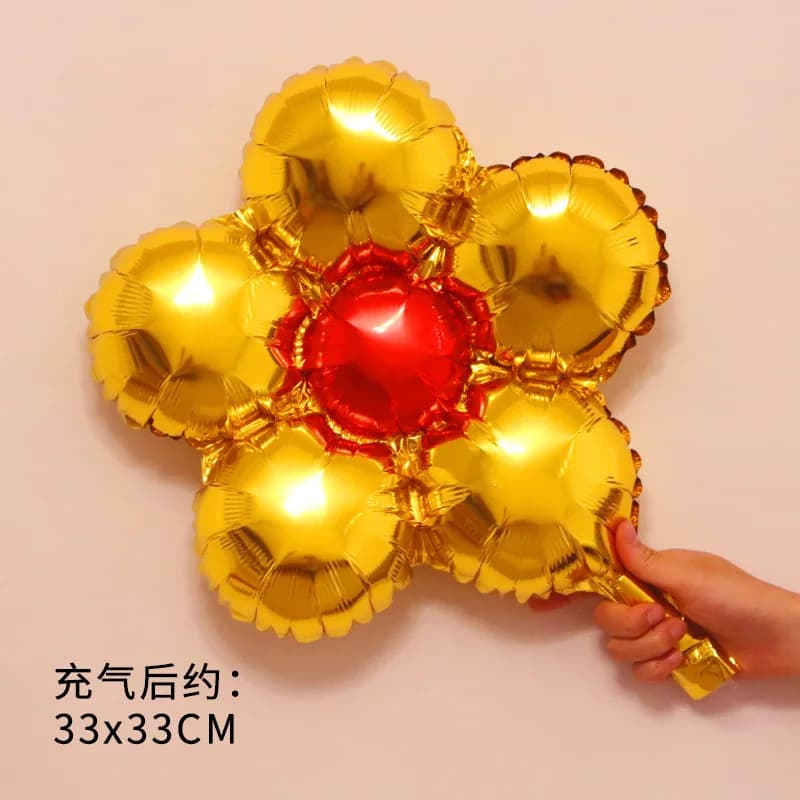 Ballons en aluminium bas de gamme, aisy, divers motifs de fleurs, pour décoration